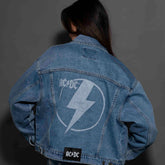 AC/DC - Lightning Bolt - Womens Indigo Denim Jacket