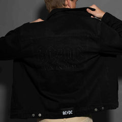 AC/DC - Back In Black - Black Tar Unisex Denim Jacket
