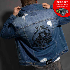 AC/DC - High Voltage - Dark Indigo Unisex Denim Jacket