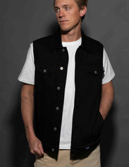 AC/DC - Back In Black - Black Tar Denim Vest