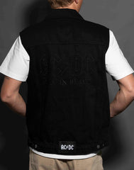 AC/DC - Back In Black - Black Tar Denim Vest