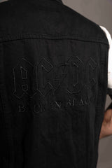 AC/DC - Back In Black - Black Tar Denim Vest