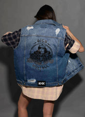 AC/DC - High Voltage - Dark Indigo Denim Vest