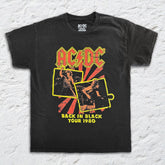 AC/DC - Angus Brian 1980 - Black Vintage T-shirt