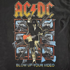 AC/DC - Blow Up Your Video Illustrated - Black Vintage T-shirt