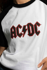 AC/DC - Logo - White/Black Raglan T-shirt