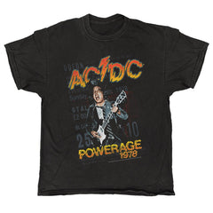 AC/DC - Powerage 78 - Black Vintage T-shirt