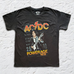 AC/DC - Powerage 78 - Black Vintage T-shirt