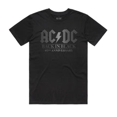 AC/DC - Back In Black 40th Anniversary Edition - Black T-shirt