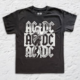 AC/DC - Stacked Logos - Black Vintage T-shirt