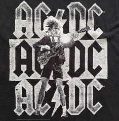 AC/DC - Stacked Logos - Black Vintage T-shirt