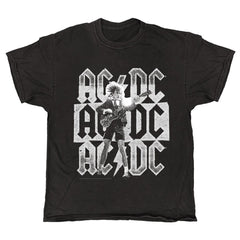 AC/DC - Stacked Logos - Black Vintage T-shirt