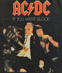 AC/DC - If You Want Blood - Black Garment-dyed T-shirt