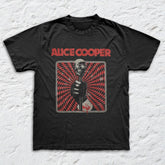 Alice Cooper - Skull Cane - Black Garment-dyed T-shirt