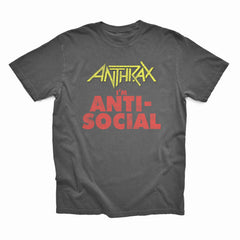 ANTHRAX - I'm Anti-Social - Faded Black T-shirt