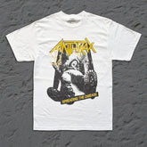 Anthrax - Spreading the Disease Distressed - White T-shirt