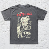 Anthrax - Vintage Flyer - Faded Black T-shirt