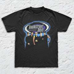 Backstreet Boys - Blue Glow - Black Garment-dyed T-shirt