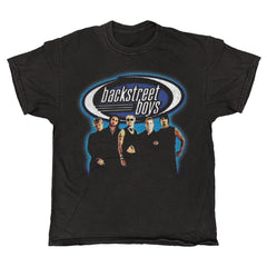Backstreet Boys - Blue Glow - Black Vintage T-shirt
