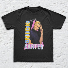 Backstreet Boys - Nick Carter - Black Garment-dyed T-shirt