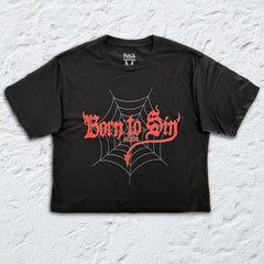 Blackcraft - Born to Sin - Womens Black Crop