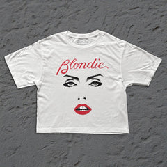 Blondie - Face - Womens White Crop