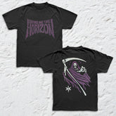 Bring Me The Horizon - Reaper Cartoon - Black Garment-dyed T-shirt
