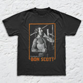 Bon Scott - Dirty Deeds 75SR - Black Garment-dyed T-shirt