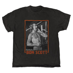 Bon Scott - Dirty Deeds 75SR - Black Vintage T-shirt
