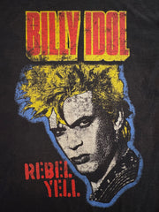Billy Idol - Rebel Yell - Black Garment-dyed T-shirt