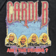 Cardi B - Am I The Drama Faces - True Black T-shirt