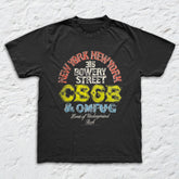CBGB & OMFUG - 315 Bowery St NY - Black Garment-dyed T-shirt