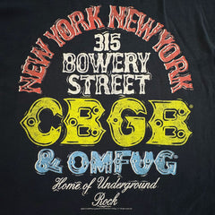 CBGB & OMFUG - 315 Bowery St NY - Black Vintage T-shirt