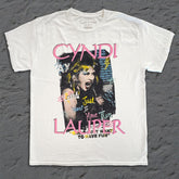 Cyndi Lauper - Girls Just Wanna Scribbles - White Vintage T-shirt