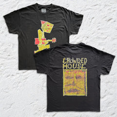 Crowded House - Euro Tour '82 - Black Vintage T-shirt