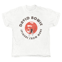 David Bowie - Spiders From mars Circle - White Vintage T-shirt