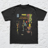 David Bowie - Ziggy Stardust Colourised - Black Garment-dyed T-shirt