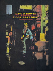 David Bowie - Ziggy Stardust Colourised - Black Garment-dyed T-shirt