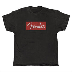 Fender - Box Logo - Black Vintage T-shirt