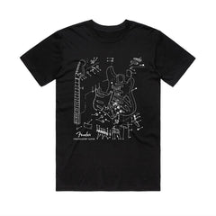 Fender - Stratocaster Diagram - Black T-shirt
