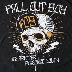 Fall Out Boy - Poisoned Youth - Black Garment-dyed T-shirt