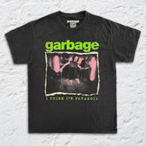 Garbage - Paranoid Photo - Black Vintage T-shirt