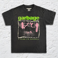 Garbage - Paranoid Photo - Black Vintage T-shirt