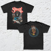 Ghost - Scroll and Seal - Black Garment-dyed T-shirt