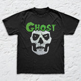 Ghost - Skull - Black Garment-dyed T-shirt