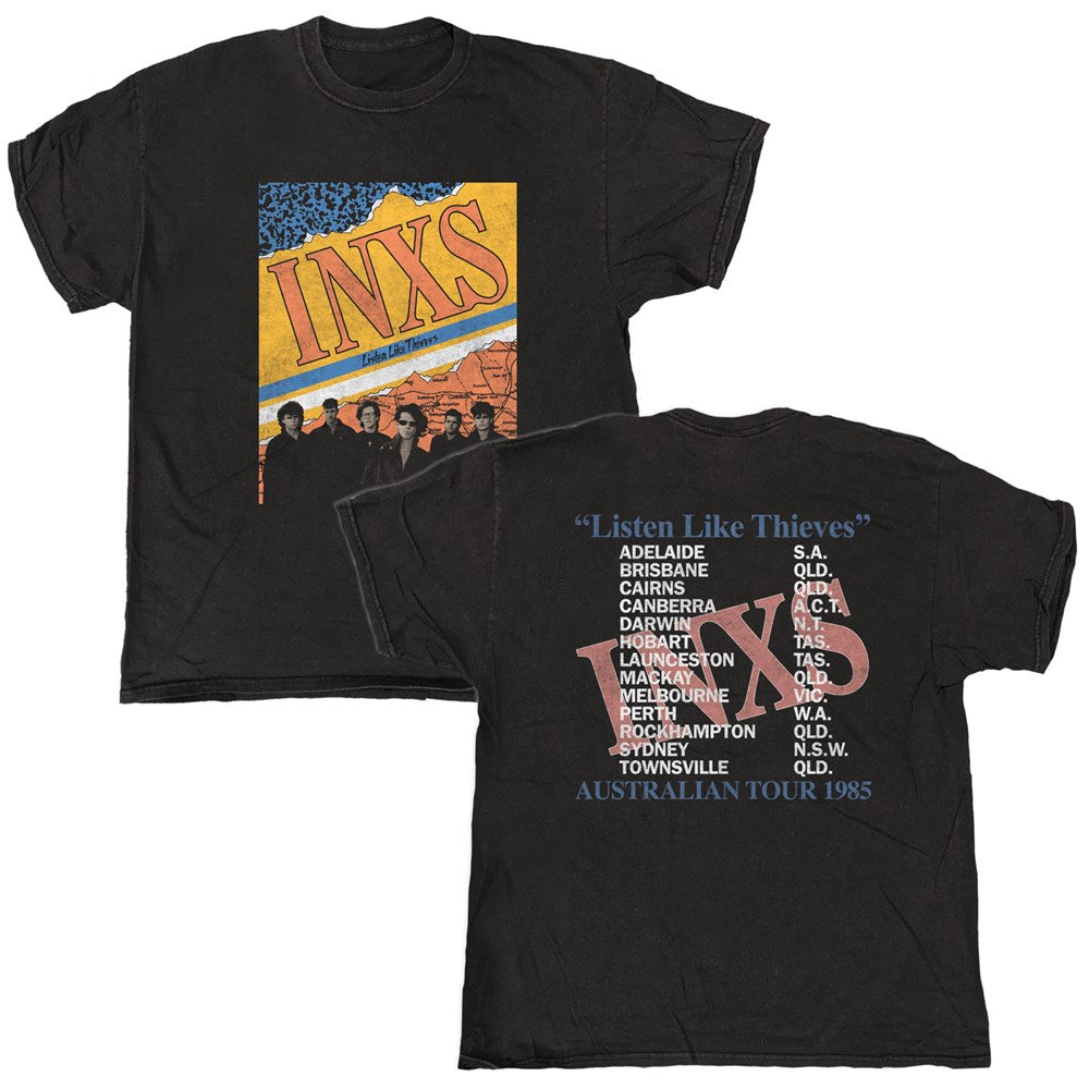 INXS - Listen Like Thieves Tour - Black Vintage T-shirt