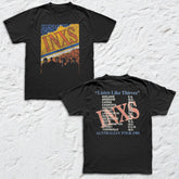INXS - Listen Like Thieves Tour - Black Garment-dyed T-shirt