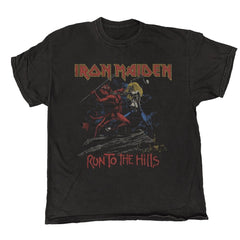 Iron Maiden - Run To The Hills - Black Vintage T-shirt