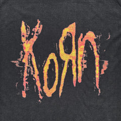 Korn - Burning Logo - Black Vintage T-shirt