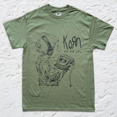 Korn - Got the Life - Military Green T-shirt